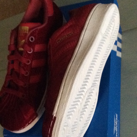 adidas red velvet shoes